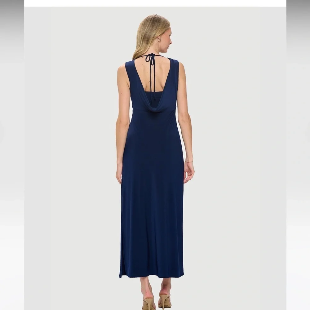 Worn one time!  Empire Waist Maxi Dress With Cowl Back.  Last Tango - Picture 5 of 8